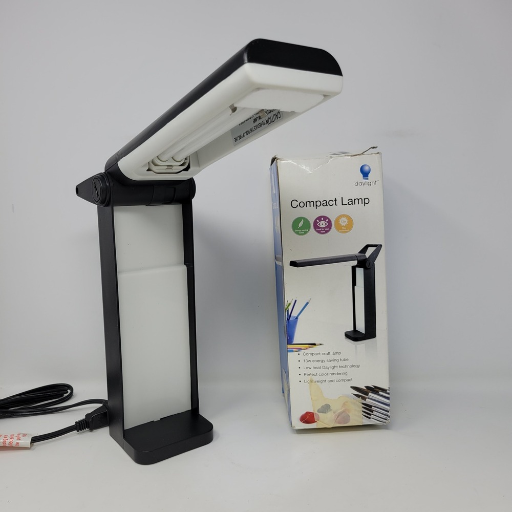 Daylight Compact Craft Lamp U33051-01 Black 13W Energy Saving Folding Desk Light